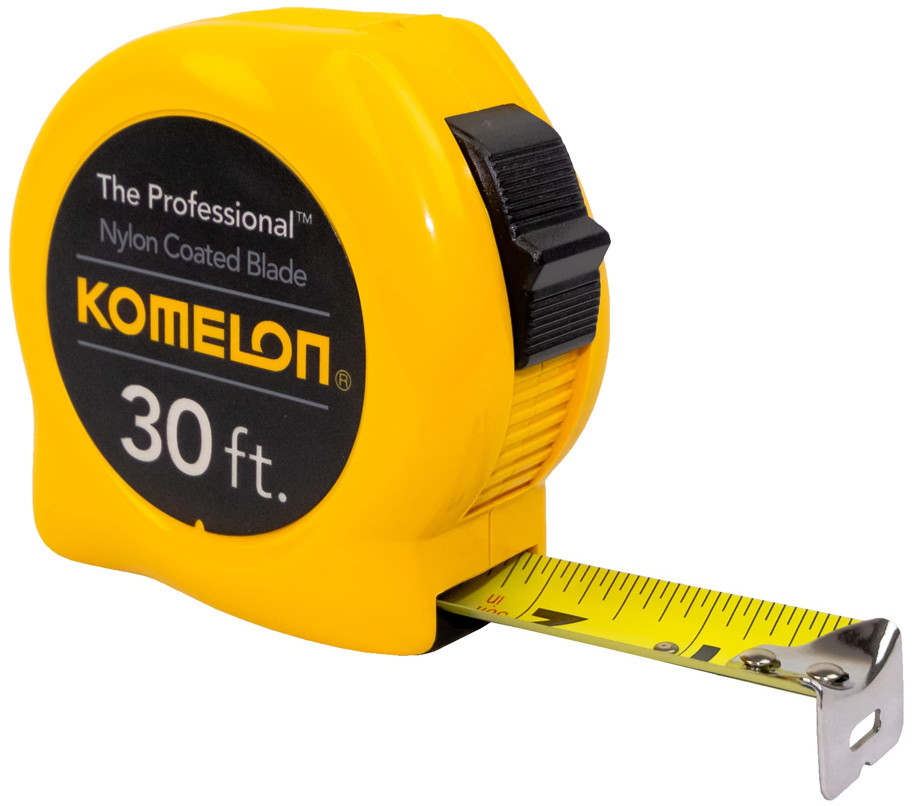 Komelon 4930 The Professional Nylon Coated Steel Blade Tape Measure 30-Feet by 1-Inch, Yellow Case