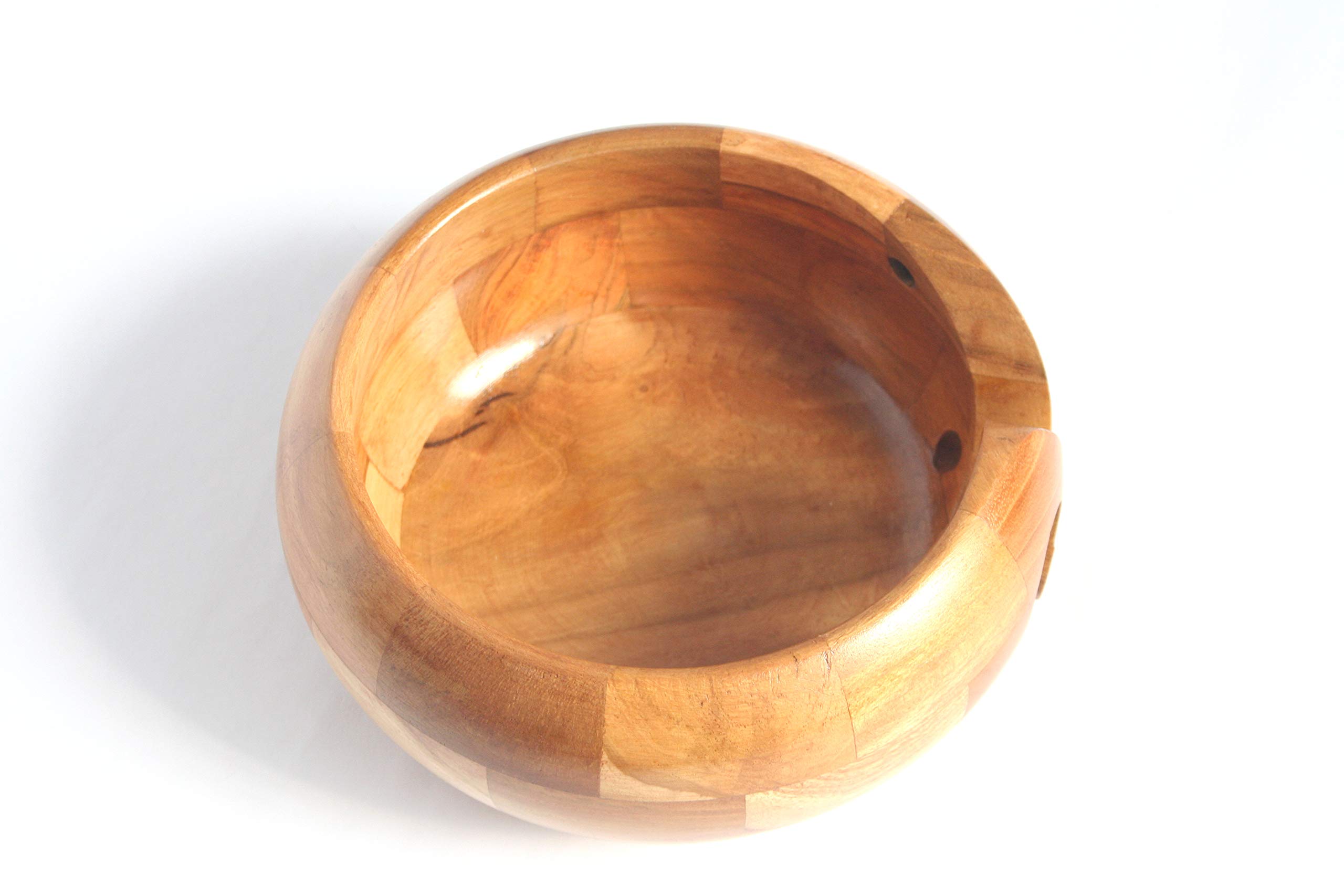 Artisans World Multi Wood Large Yarn Bowl - 7" x 3"