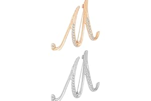 CINFAC 2PCS letter brooch pins for women fashion 26 letters A~Z Gold silver rhinestone men Women's alphabet initial brooches pin for clothing Christmas stockings bulk