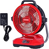 CRAFTSMAN V20 Cordless 12" Portable Fan, Battery Powered Fan, AC/DC Dual Supply, AC Adapter included, 1400 CFM, 3-Speed Settings, 130° Tilt for Garage, Workshop, Outdoor and Patio