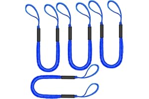 JRANTER Bungee Dock Lines - Boat Accessories - 4 Feet Shock Cords Docking Rope Mooring Rope for PWC,Jet ski,Pontoon,Kayak,Canoe,Power Boat,Watercraft (Blue)