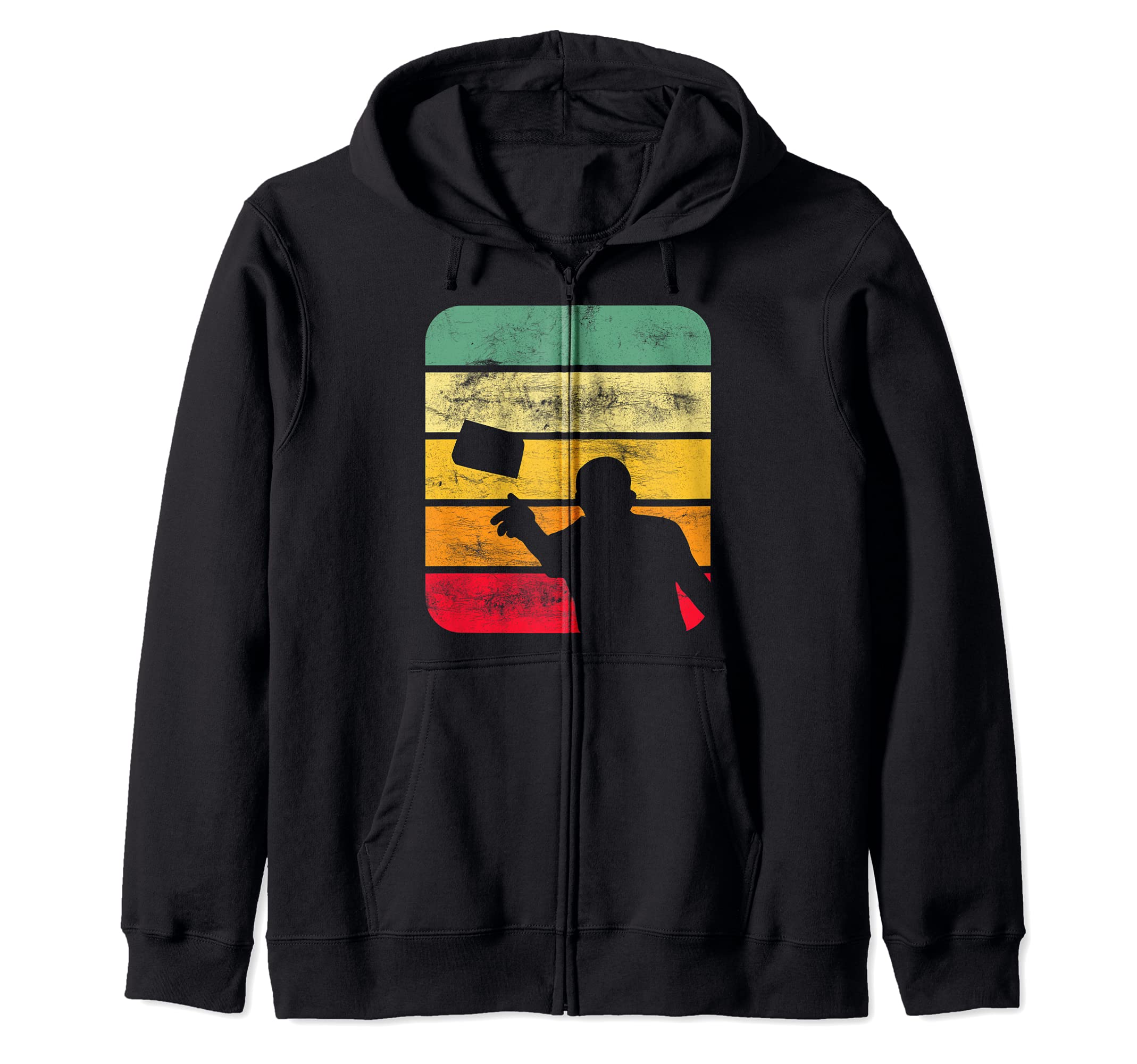 Cornhole Vintage Retro Style Team Tournament Zip Hoodie