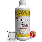 Buried Treasure Children’s ACF Dose Liquid Immune Support for Kids – Elderberry, Echinacea & Botanicals – Raspberry Flavor, 16 oz with Dose Cup