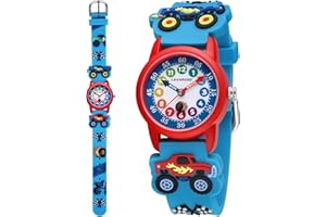 VTAIGE Kids Watch, Cute 3D Cartoon Toddler Watches, Waterproof Analog Learning-to-Tell-Time Watch with Soft Silicone Band – Fun Educational Gift for Boys & Girls Ages 3-8
