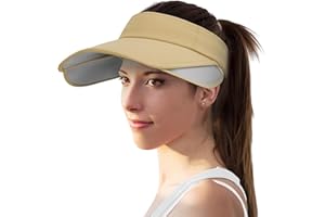 Sukeen Wide Brim Sun Visor for Women&Men, Retractable Visors Hat with UV Protection Sun Hats for Beach Golf Garden Outdoor