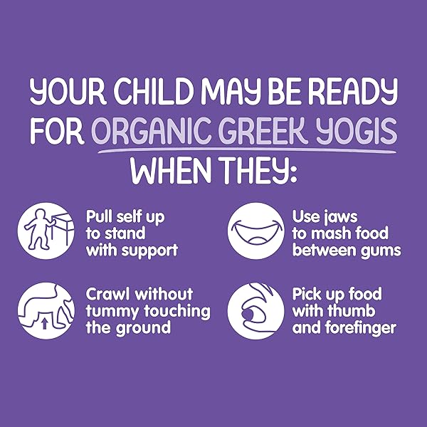 HAPPY BABY ORGANICS BABY SNACKS, GREEK YOGIS, FREEZE DRIED YOGURT &VEGGIE FRUIT SNACKS, GLUTEN FREE BABIES 9+ MONTHS, BLUEBERRY & PURPLE CARROT, 1 OUNCE
