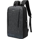O-TBOST Business Backpack for Men 15.6 Inch Laptop Backpack with USB Charging Port (Grey)