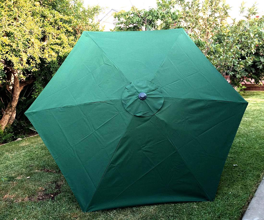 BELLRINO DECOR 7.5 ft 6 Ribs Replacement STRONG & THICK Patio Umbrella Canopy Cover (Canopy Only) (GREEN-75)