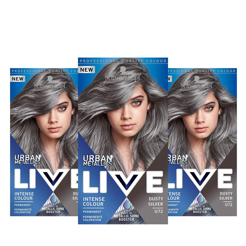 Schwarzkopf Live U72 Dusty Silver Pack Of 3