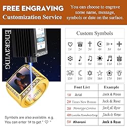 FindChic Personalized Signet Rings for Men 18K Gold