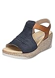 Mephisto Women's Galiane Wedge Sandal, Jeans Blue, 10