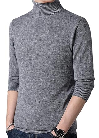 Amazon Gergeousニット セーター メンズ タートルネック 薄手 スリム