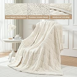 Wemore Jacquard Fleece Weighted Blanket Queen Size
