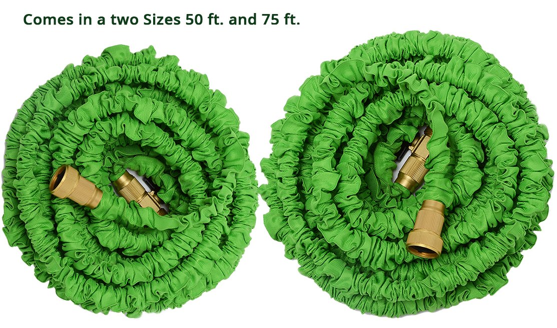 Expandable Water Hose No Kinking Flexible Lightweight Garden Nozzle with 7-Pattern Spray 50ft