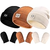 FURTALK Baby Beanie and Mittens Set Toddler Beanie Warm Winter Hat Gloves Newborn Boys Girls