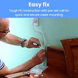 TR Cable 50x White Plastic Flat Wire Cable Clips 6mm TV Phone Internet Lead view 2