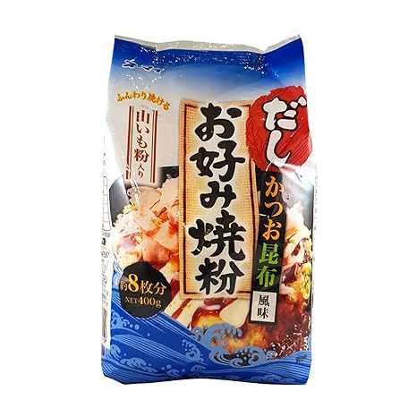 400g Gewürzmehl für Okonomiyaki, Bonito und Seetang Geschmack