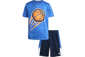 Pro Athlete Boys' Active Shorts Set - 2 Piece Perfomance T-Shirt and Gym Shorts - Activewear Clothing Set for Boys (8-16)