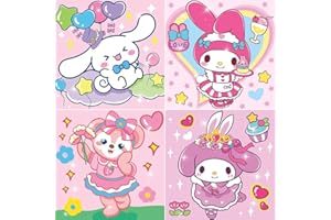 LAVIDASS Art and Crafts for Girls Ages 8-12 4 Pack Gem Art by Numbers 5D Diamond Painting Full Drill Diamond Art for Kids Ages 6-8-10-12 for Gift (Rabbit)