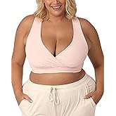 Kindred Bravely French Terry Nursing Bra for Breastfeeding and Sleep, Racerback Crossover, Soft and Stretchy Maternity Bra