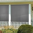 Patio Shades Roll Up Outdoor Blinds, 8x6ft Waterproof Exterior Roller Shade Light Filtering Blinds for Porch, Yard, Balcony, Deck, Gazebo