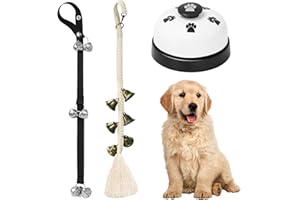 TNELTUEB 3 Pack Dog Bells for Potty Outside Training, Hanging Dog Door Bells for Door, Training Adjustable Dog Bells, Convenient Way to Train Your Puppy-Extra-Strong Strap Dog Bells