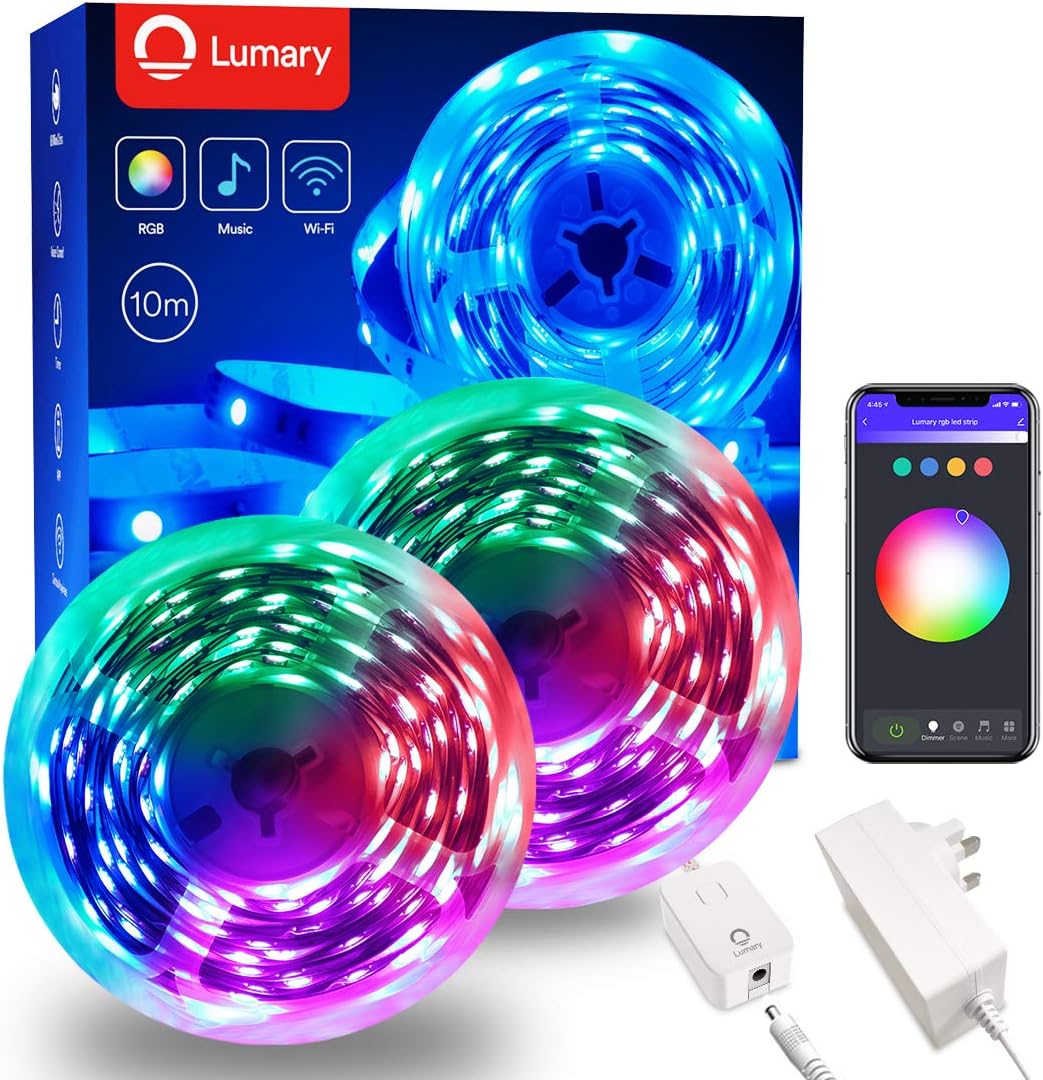 Alexa LED Strip, Lumary Smart LED Strips Lights SMD 5050 RGB Dimmer