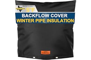 Backflow Preventer Cover Insulated with Thicker 7 Layers Fabric, 24" W x 24" H Backflow Cover with Aluminum Foil Layer for Winter Pipe Freeze Protection, Backflow Insulation Cover, by Cholila Cover