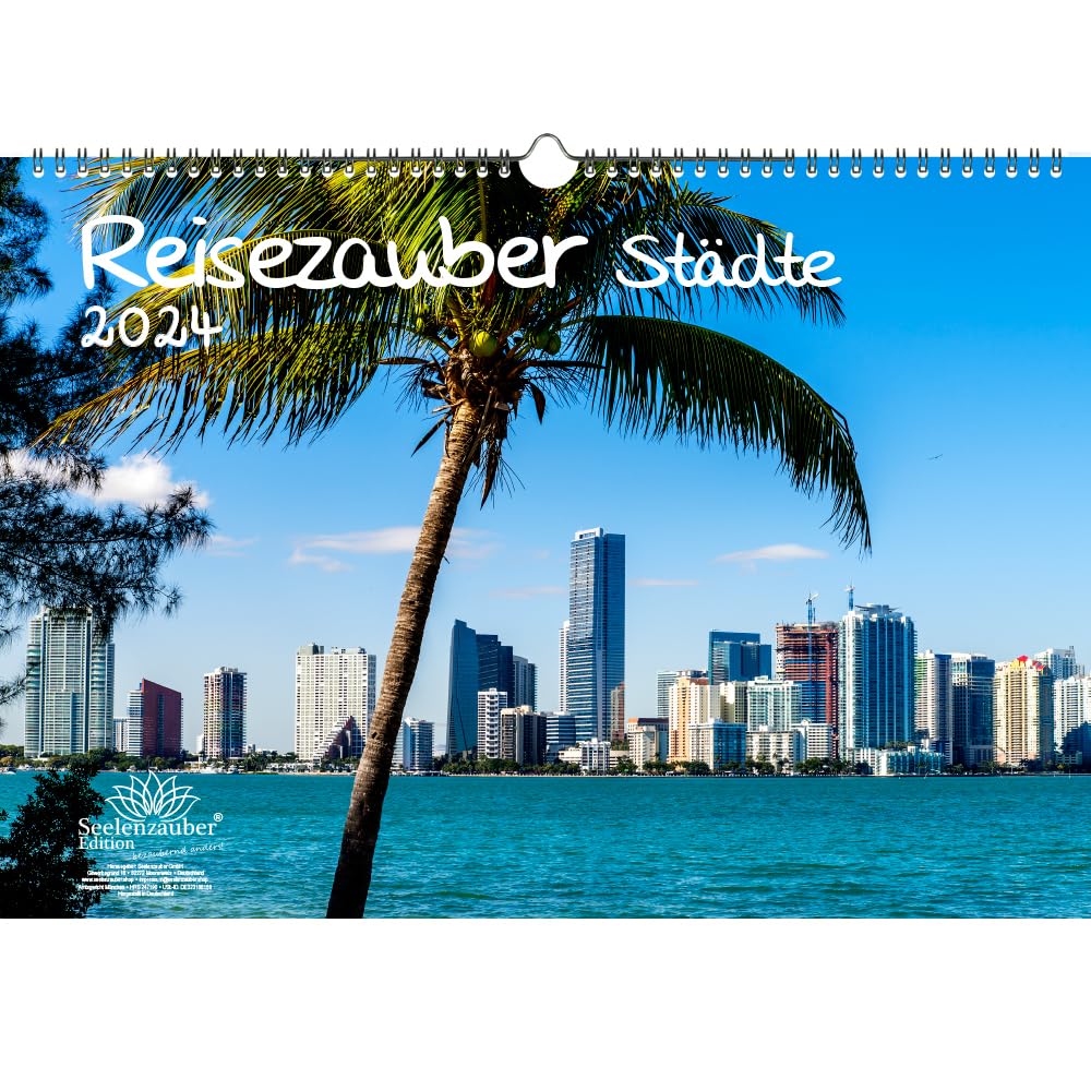 Städtezauber DIN A3 Calendar for 2024 Cities Seelenzauber
