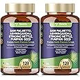 Totaria 2Pack Organic Saw Palmetto - Prostate Health Supplements for Men with Ashwagandha Root, Stinging Nettle, Pumpkin Seed, Prostate Defend Propnietary Blend, DHT Blocker, 240 Count