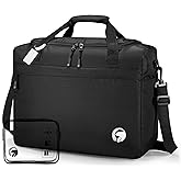 BAGZY 40x30x15cm Personal Item Travel Bag 16x12x6 inchLightweight Gym Bag Foldable Duffle Bag Mens Water-resistant Weekender Bags for Women for Overnight Hospital Carry on Bags for Airplanes Black