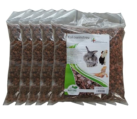 Kokoseinstreu grob 50 Liter (EUR 0,52/Liter), Kokoschips, Einstreu geeignet als Käfig Bodenbedeckung z.B. für Kaninchen, Meer