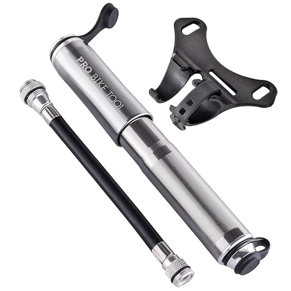 Mini Fahrradpumpe. Hoher Druck, zuverlässig, kompakt & leichte Rahmenpumpe. Für Presta und Schrader Ventile ohne umzustellen.