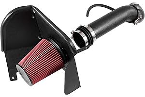 VEVOR Cold Air Intake, 3.5 Inch Cold Air Intake System + Heat Shield Compatible with 2007-2008 Cadillac Escalade, Chevy Silve