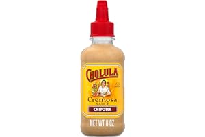 Cholula Cremosa Sauce, Chipotle, Medium Heat, Creamy, Smoky, Squeezable Topping For Elotes, Tacos, Soup, Tostadas, Nachos and More, 8 fl oz