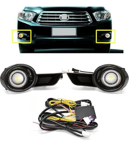 Left Driver Side Fog Lamp Cover For Toyota Highlander 2008 2009 2010 - Direct Replacement