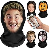 SIMIEEK Custom Face Mask Personalized Full Face Photo Mesh Masks Coverings for Adults, Customized Funny Halloween Birthday Party Gifts