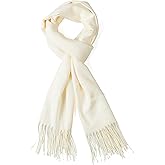 AMERICHAMP Super Soft Elegant Scarf for Women Men Cashmere Feel Winter Fall Fashion fringe Gift Lightweight solid cozy