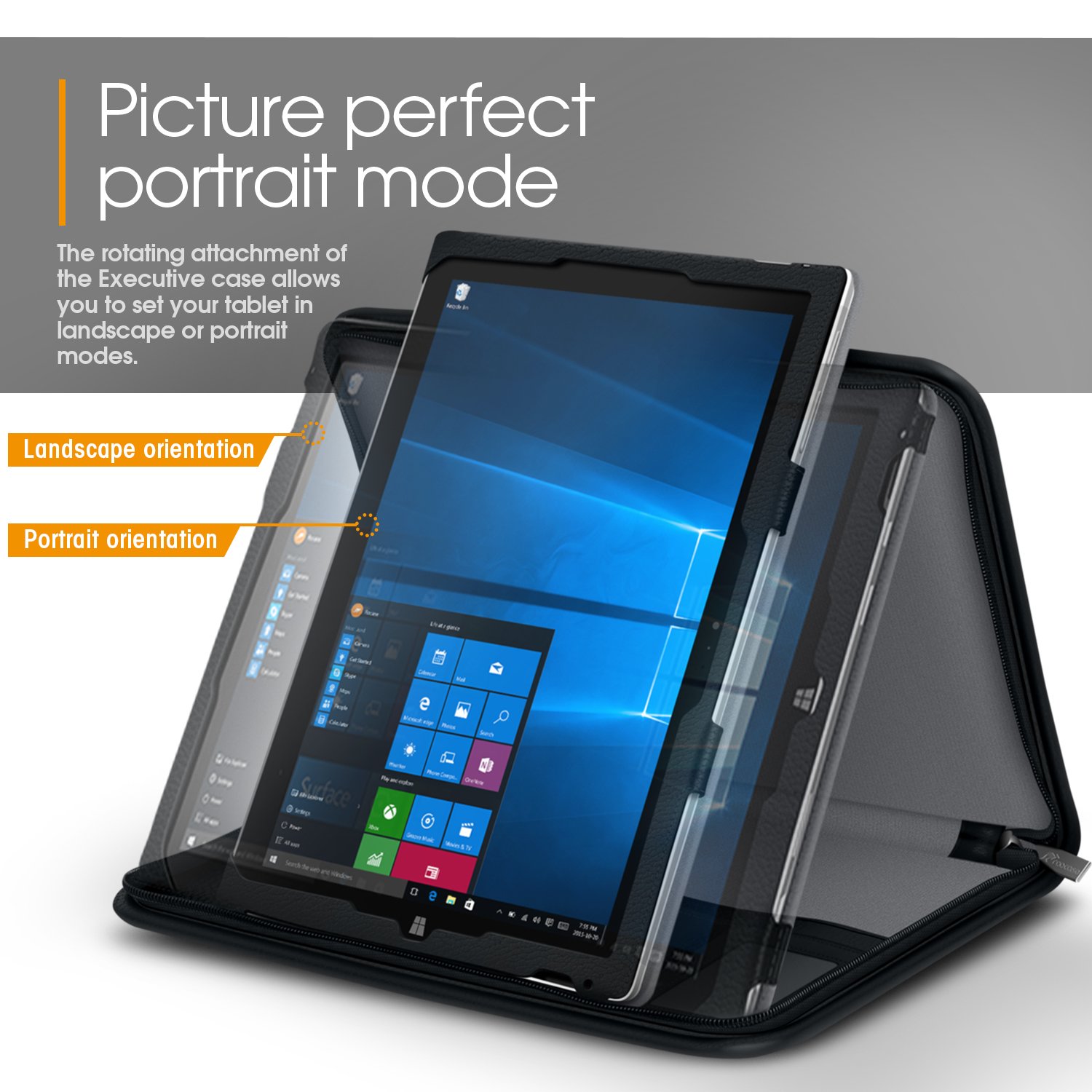 rooCASE Surface Pro 4 Case, Microsoft Surface Pro 4 Case, Executive Portfolio Genuine Leather rooCASE Surface Pro 4 Case, Microsoft Surface Pro 4 Case, Executive Portfolio Genuine Leather