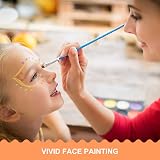 ENJSD Face Paint Kit 14 Pcs Kids Adults 10 Water Based Colors 2 Brushes Sponges view 2