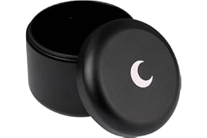 Brando Moon Black Pocket Storage Case Container Smell Proof and Air Tight - Easy to Carry and Best Way to Preserve Coffee - 2.1 x 1.8”