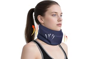TIZZYTOY Ergonomic Neck Brace for Neck Pain Relief and Support, Soft Foam Cervical Collar for Sleeping, Aligns and Stabilizes Vertebrae, Relieves Cervical Spine Pressure, Suitable for Women & Men, Blue