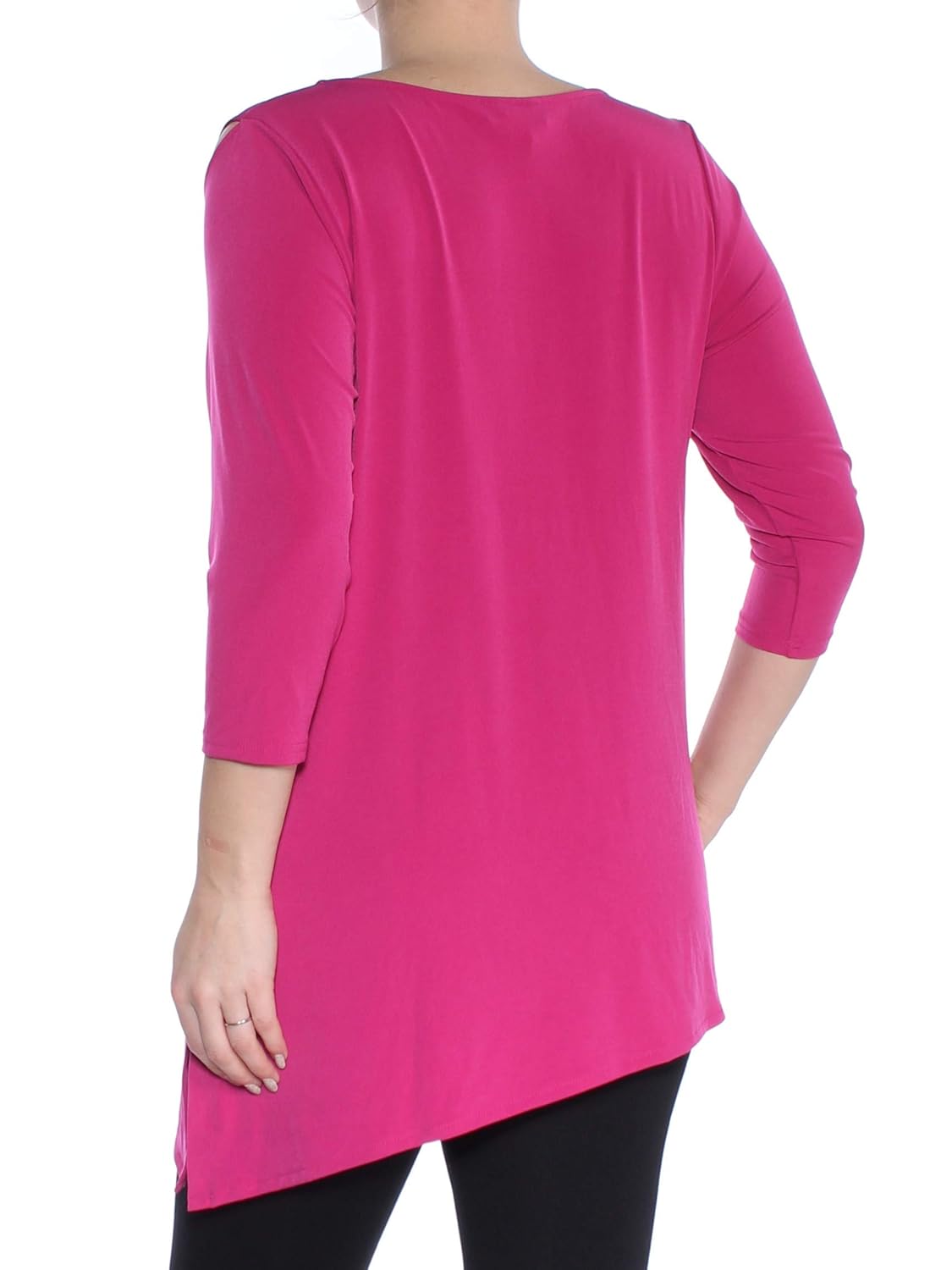 alfani cold shoulder asymmetrical top