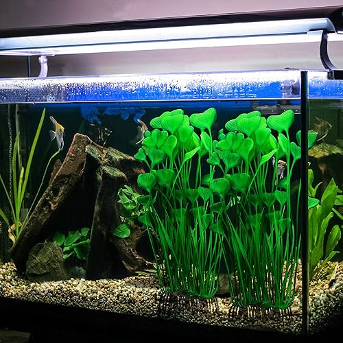 MyLifeUNIT Plastic Fish Tank Plants, Pack Artificial Tall