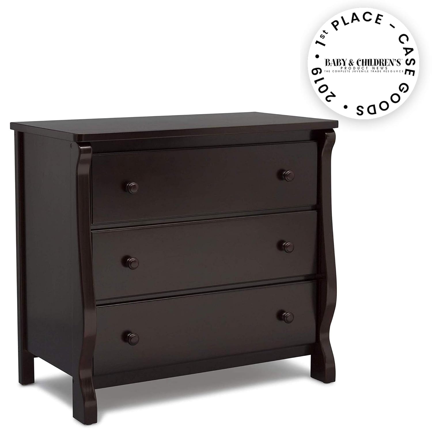 Delta Children Universal 3 Drawer Dresser, Dark Chocolate