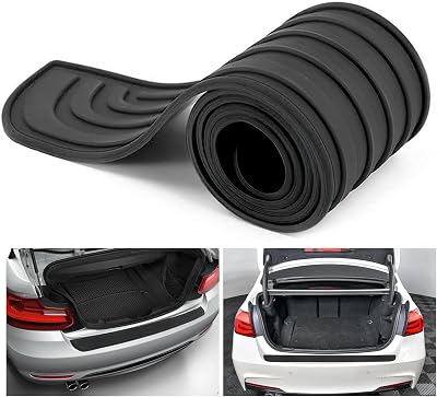 Esteopt Car Rear Bumper Protector 36 in Universal Anti-Scratch Rubber Guard