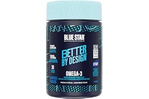 Blue Star Nutraceuticals Omega-3 Fish Oil – High-Potency EPA & DHA (673 mg EPA / 306 mg DHA per Softgel), Triglyceride Form, 