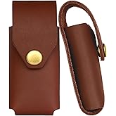 American Bench Craft Leather Multitool Sheath fits Leatherman Wingman, Sidekick, Reber, Rev, Fuse | Riveted Leatherman Case for Belt | Premium Full Grain Leather Sheath/Holster with Brass Snap - Brown