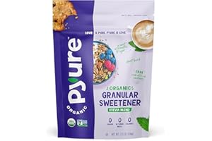 Pyure Organic Stevia Blend | Granulated All-Purpose - White Sugar Substitute | Zero Carb, Zero Sugar, Zero Calorie | Plant-Based Stevia and Erythritol Sweetener for Keto Friendly Food | 2.5 lb (40 oz)