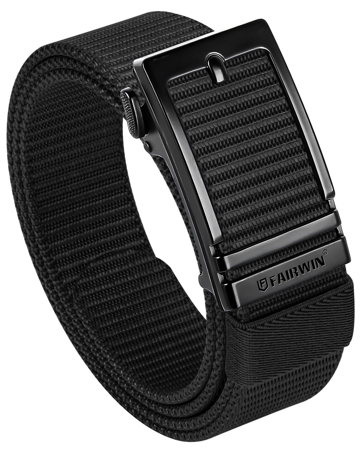 Photo 1 of FAIRWIN Men's Ratchet Belt - Tactical Nylon Web Work Belt with Automatic Buckle, Adjustable for Jeans, Pants, Golf, and Everyday Use